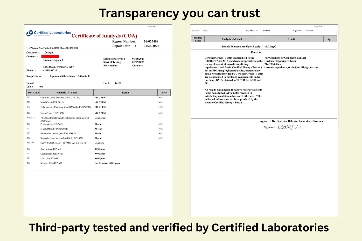 Skin &amp; Cellular Protection Liposomal Glutathione + Vitamin C | Orlique