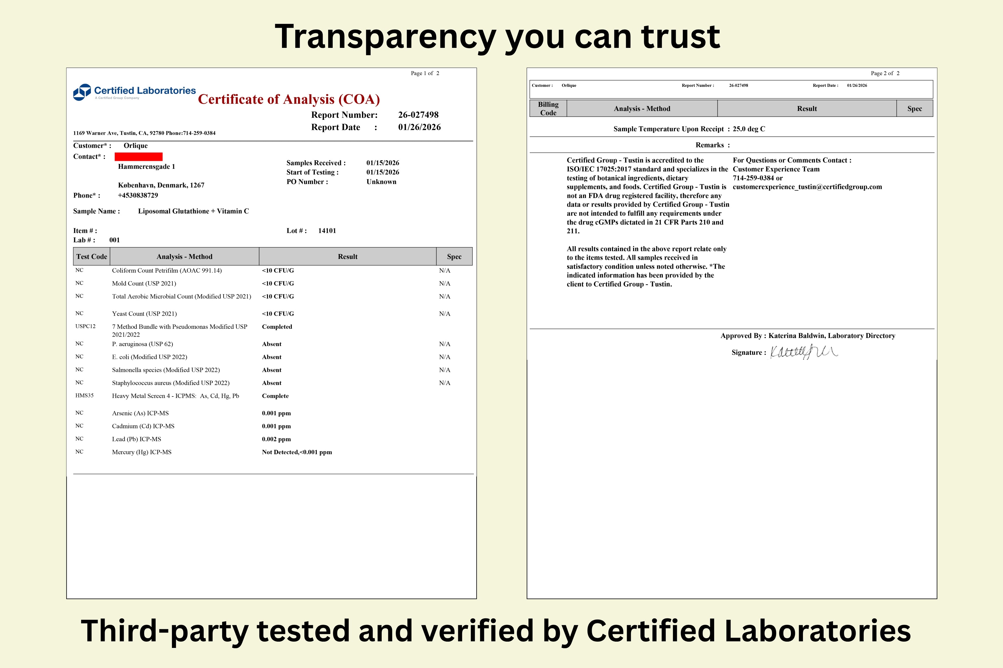 Skin &amp; Cellular Protection Liposomal Glutathione + Vitamin C | Orlique