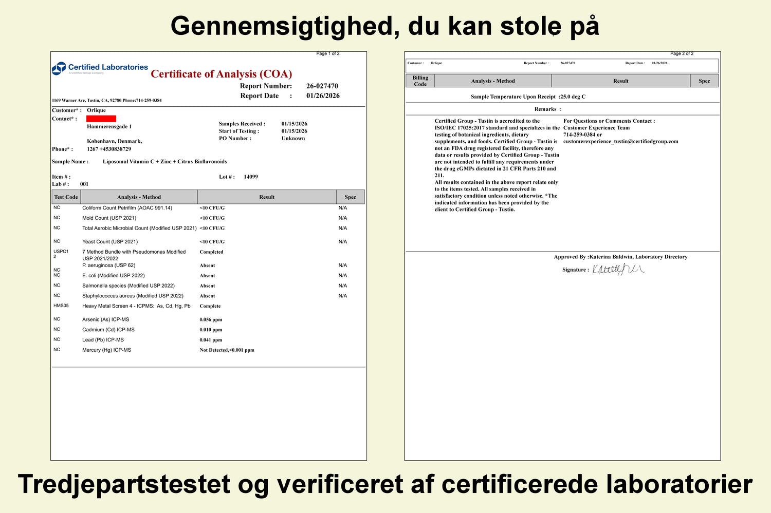 Liposomalt C-vitamin med Zink og Citrusbioflavonoider
