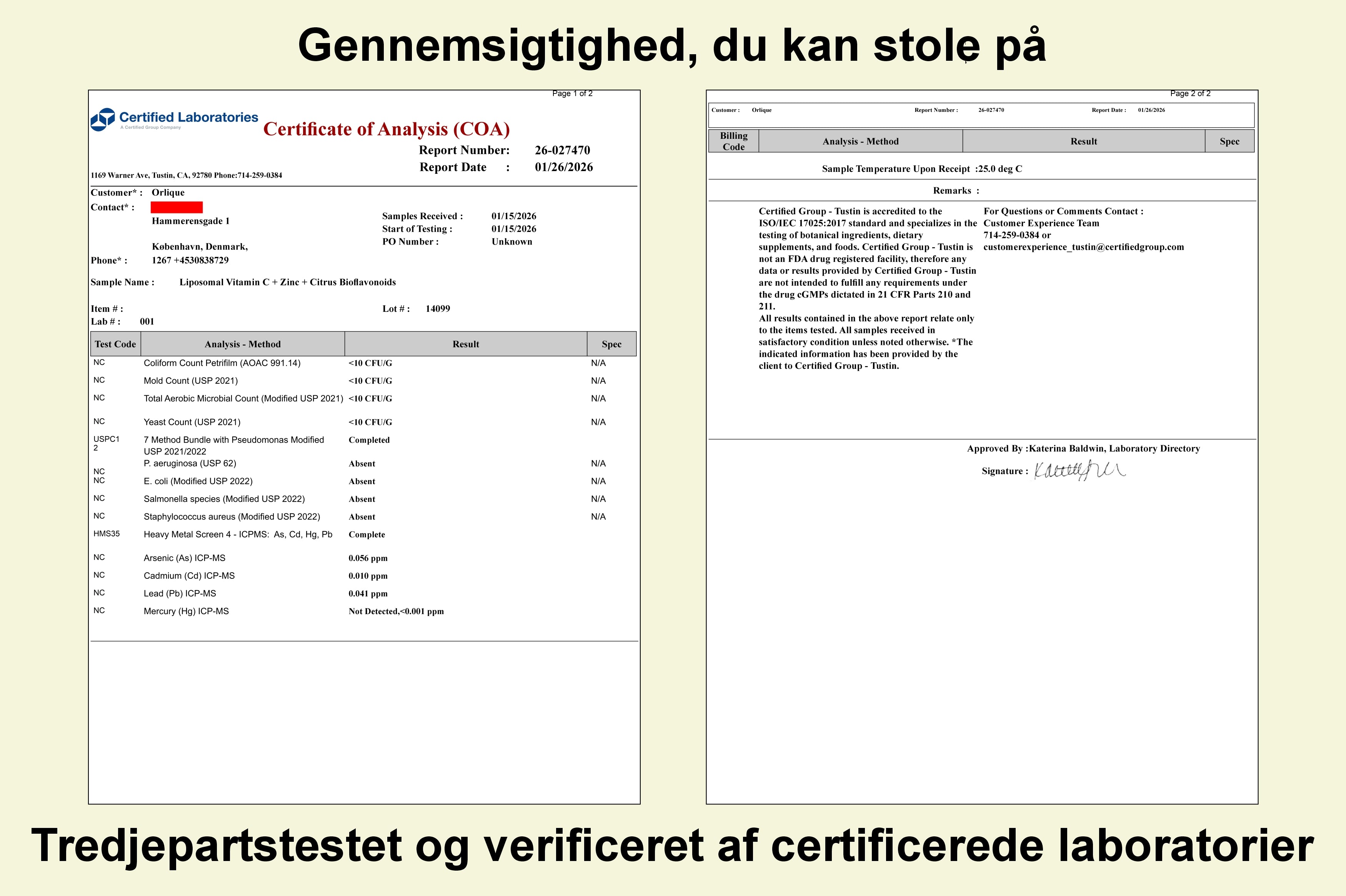 Liposomalt C-vitamin med Zink og Citrusbioflavonoider