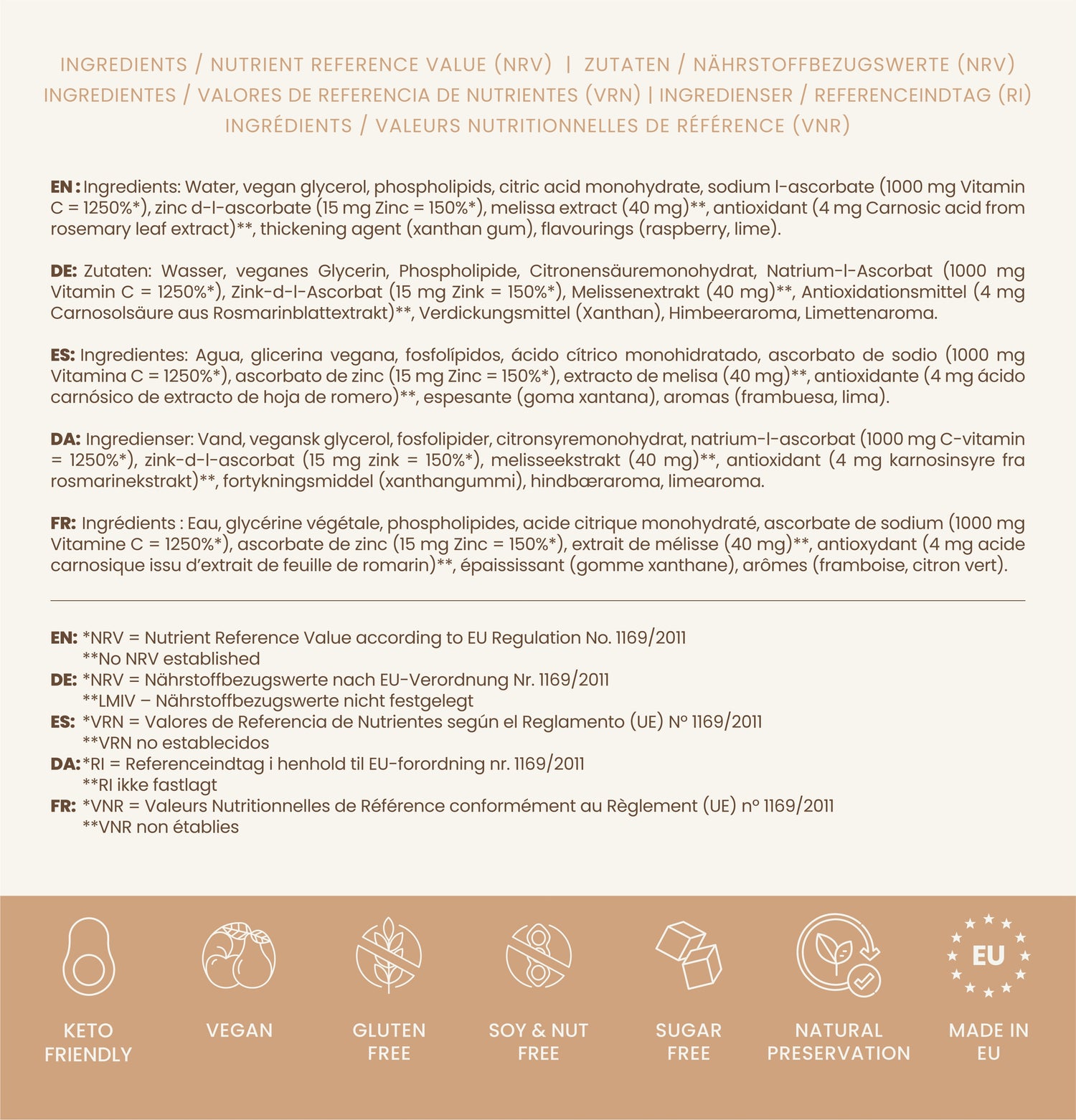 Immune Defense Liposomal Vitamin C with Zinc and Citrus Bioflavonoids