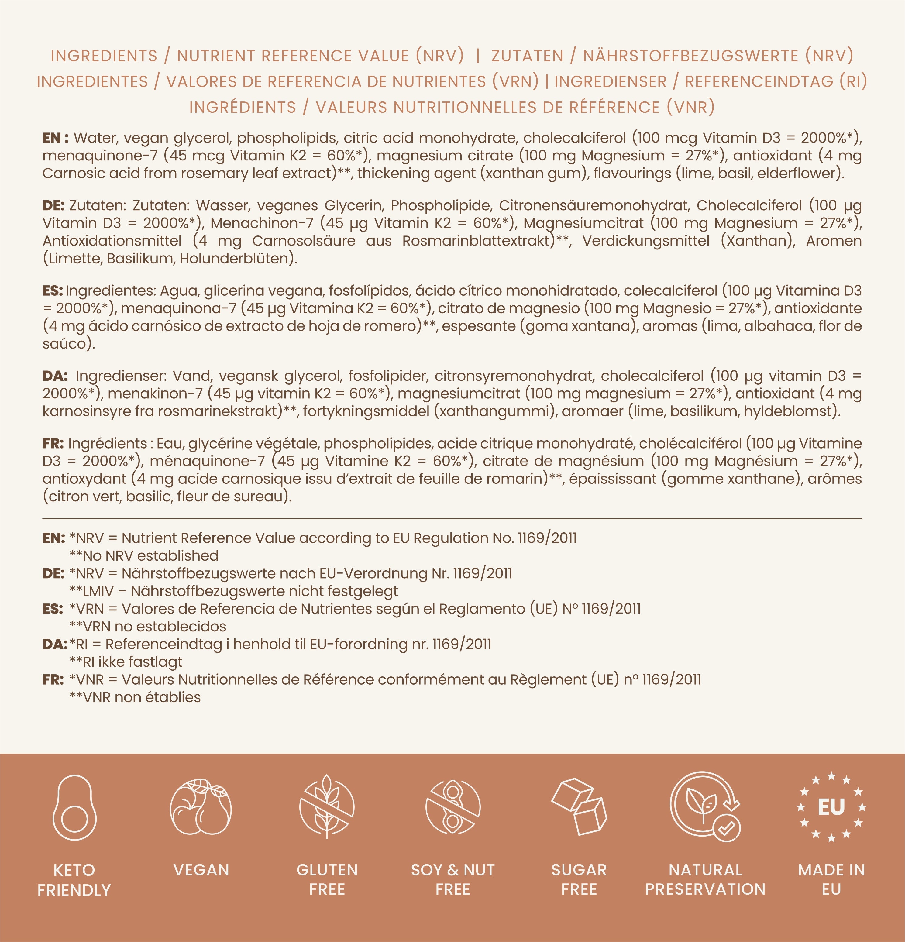 Energy &amp; Immunity Liposomal Vitamin D3 with Magnesium and K2