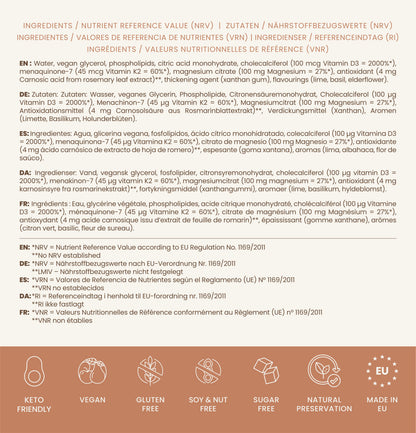 Energy &amp; Immunity Liposomal Vitamin D3 with Magnesium and K2